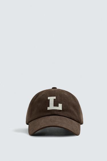 CAP WITH LETTER PATCH - Brown by Zara - Image 2
