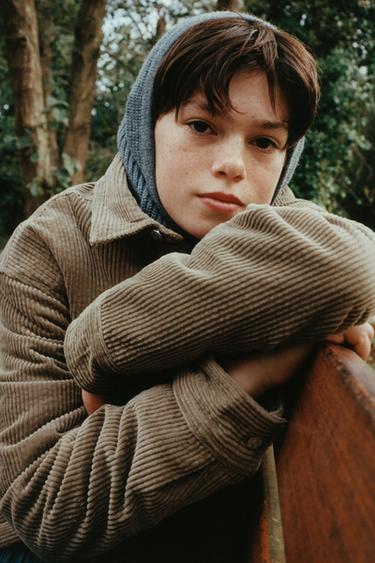 CORDUROY FAUX SHEARLING OVERSHIRT - Brown by Zara