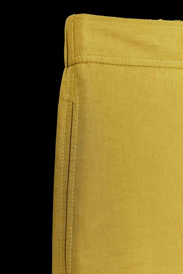 GERADE GESCHNITTENE HOSE AUS LEINEN - Senfgelb von Zara