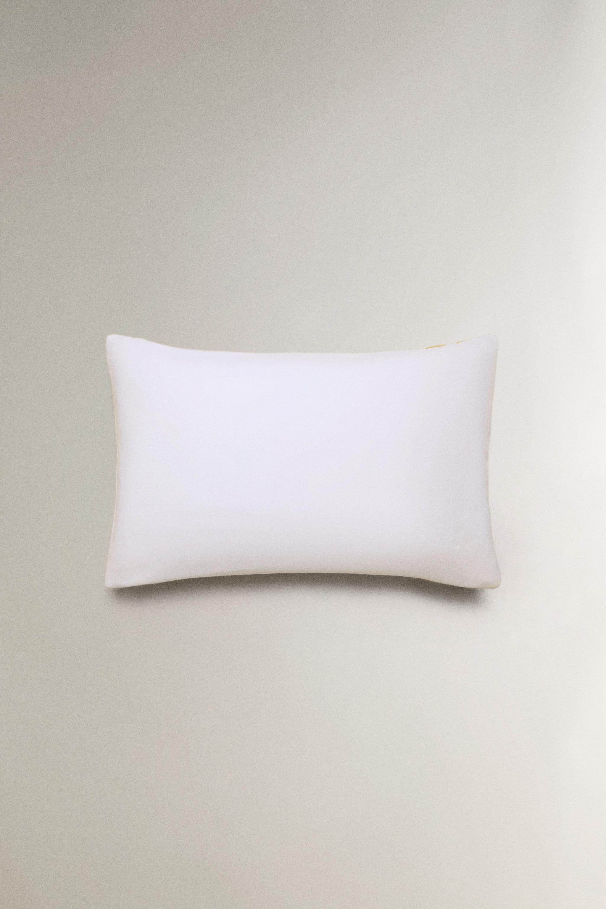 EMBROIDERED FLORAL THROW PILLOW COVER