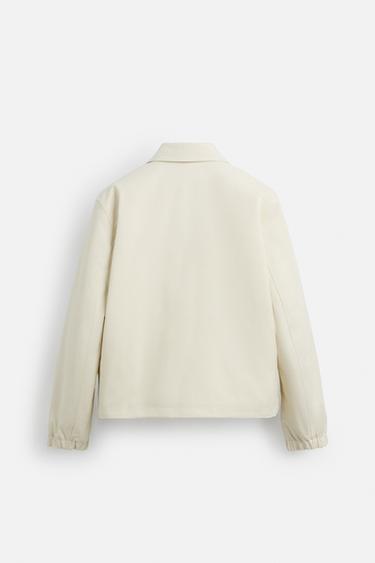 VISCOSE BLEND JACKET - Oyster-white by Zara - Image 8