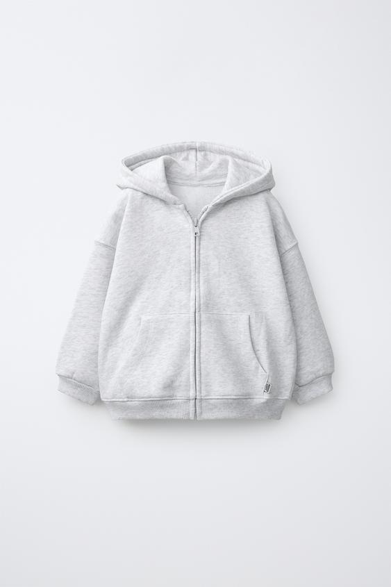 ZIP-UP HOODIE - Grey marl by Zara - Image 0