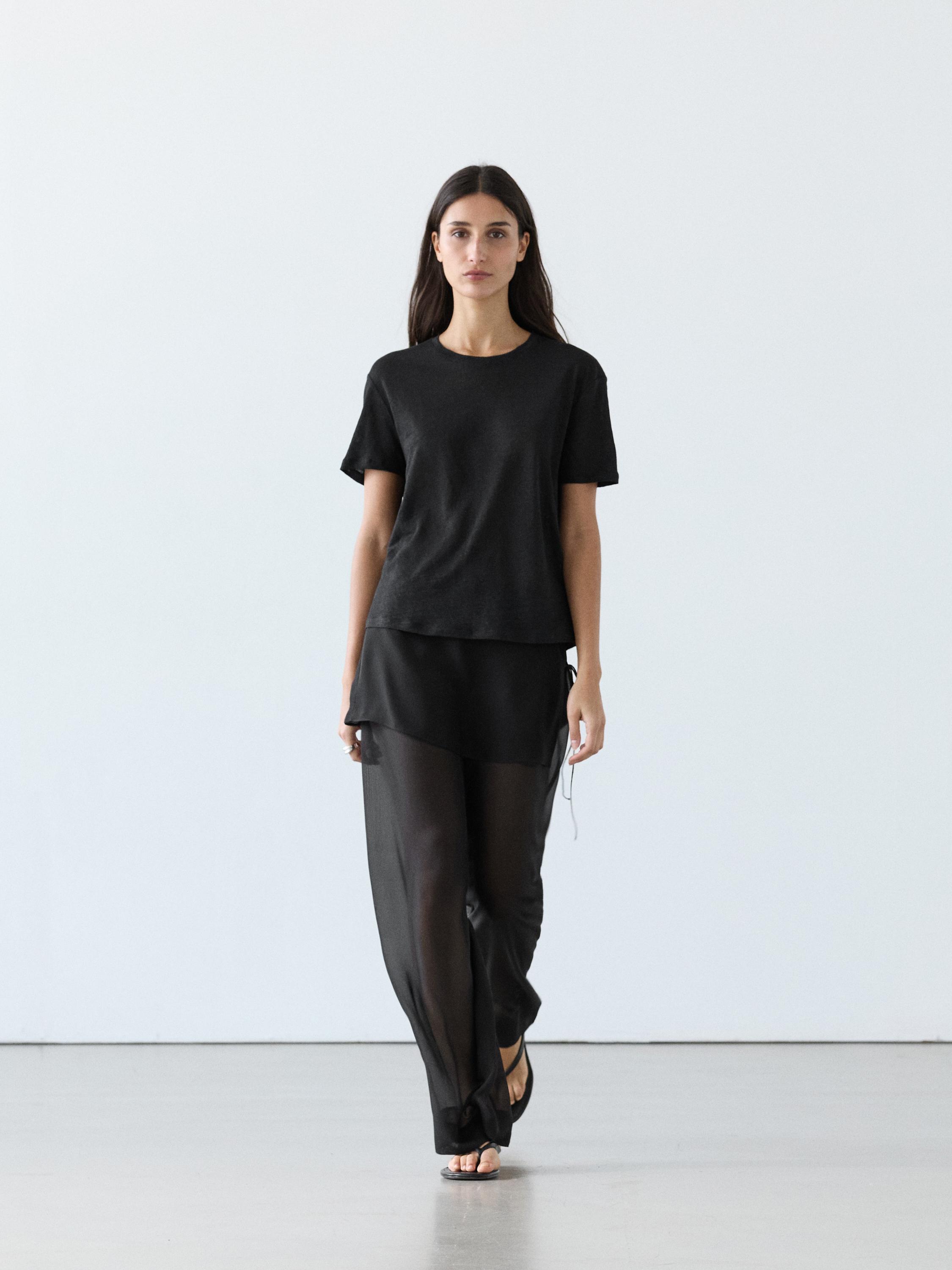 Linen short sleeve T-shirt