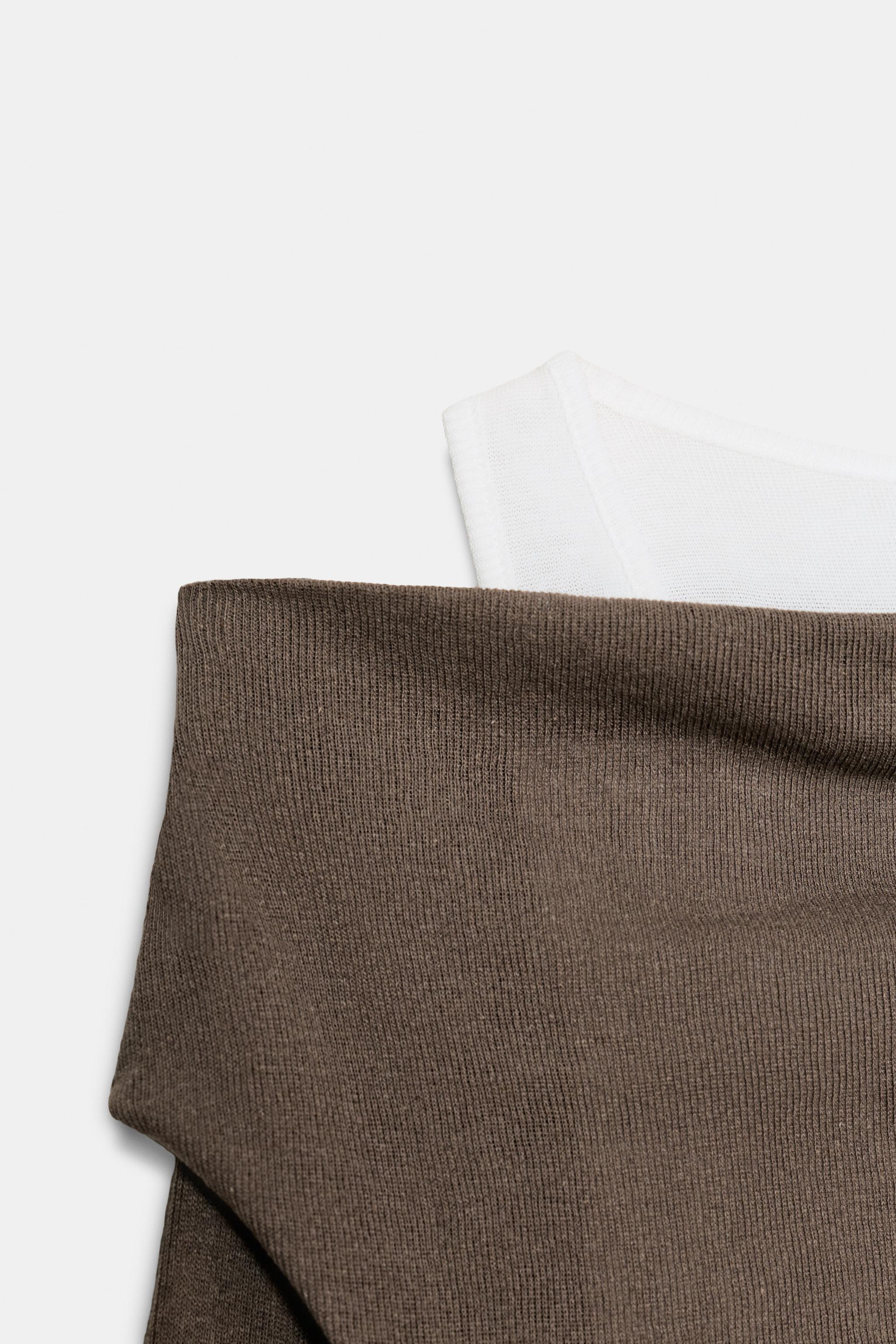 T-SHIRT ASYMÉTRIQUE EFFET DOUBLE