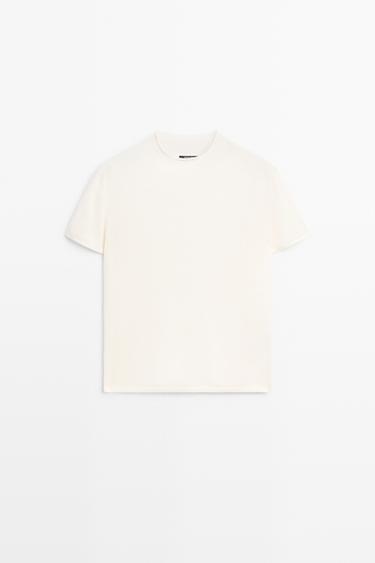 100% cotton short sleeve sweater — Ecru 1