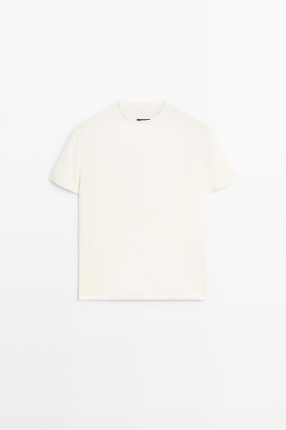 Zara 100% cotton short sleeve sweater - Ecru - Image 0