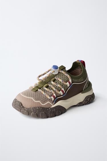 SOCK-STYLE TRAINERS - Khaki Green by Zara - Image 2