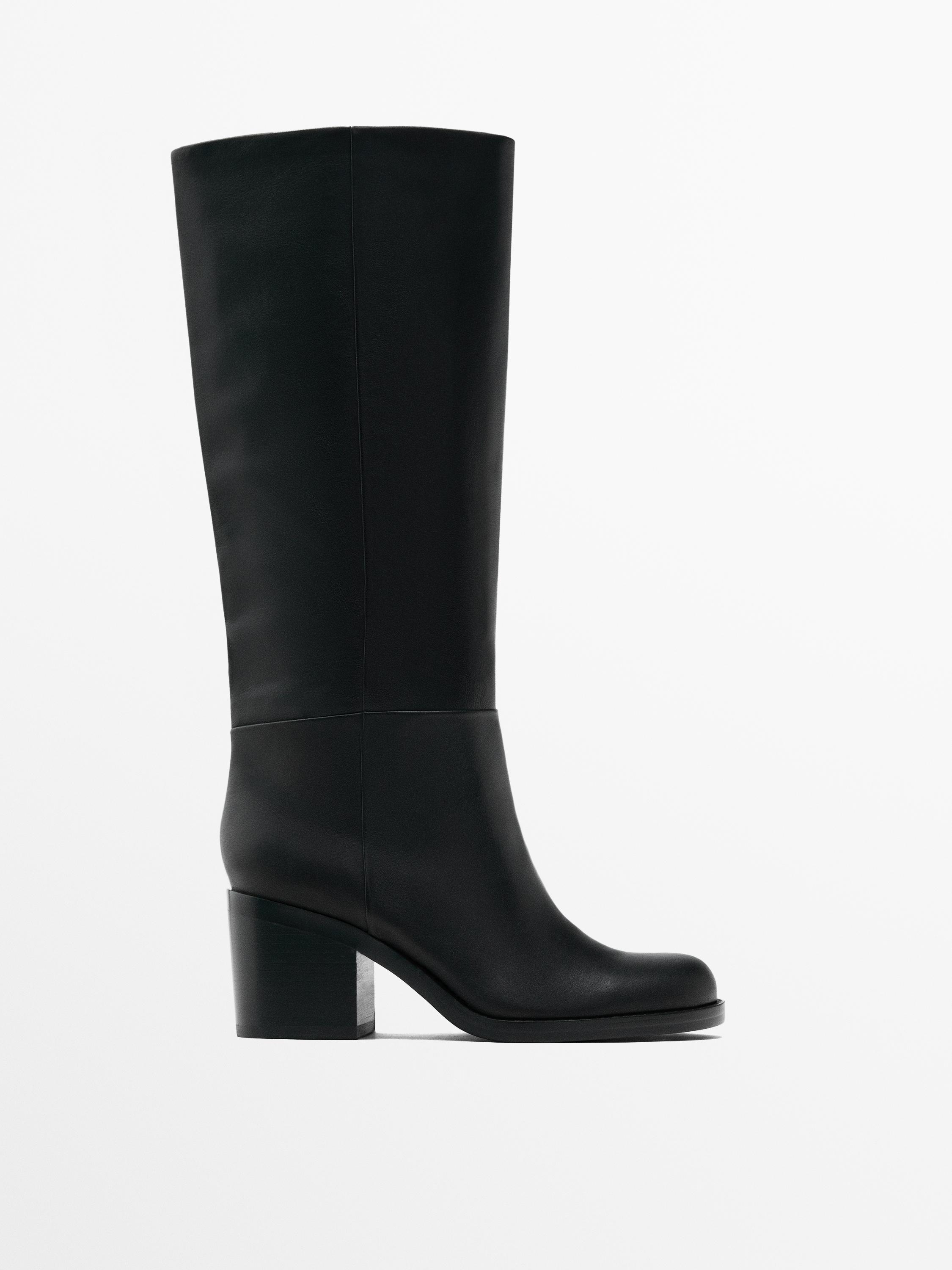 Block heel boots