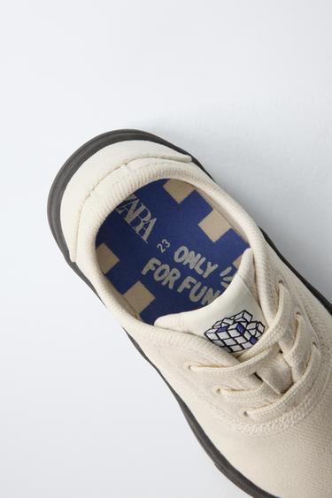 TENNIS EN COTON SKATE - Blanc de Zara - Image 7