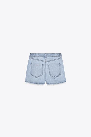 Z1975 JUPE-CULOTTE CROISÉE EN JEAN - Bleu clair de Zara - Image 5