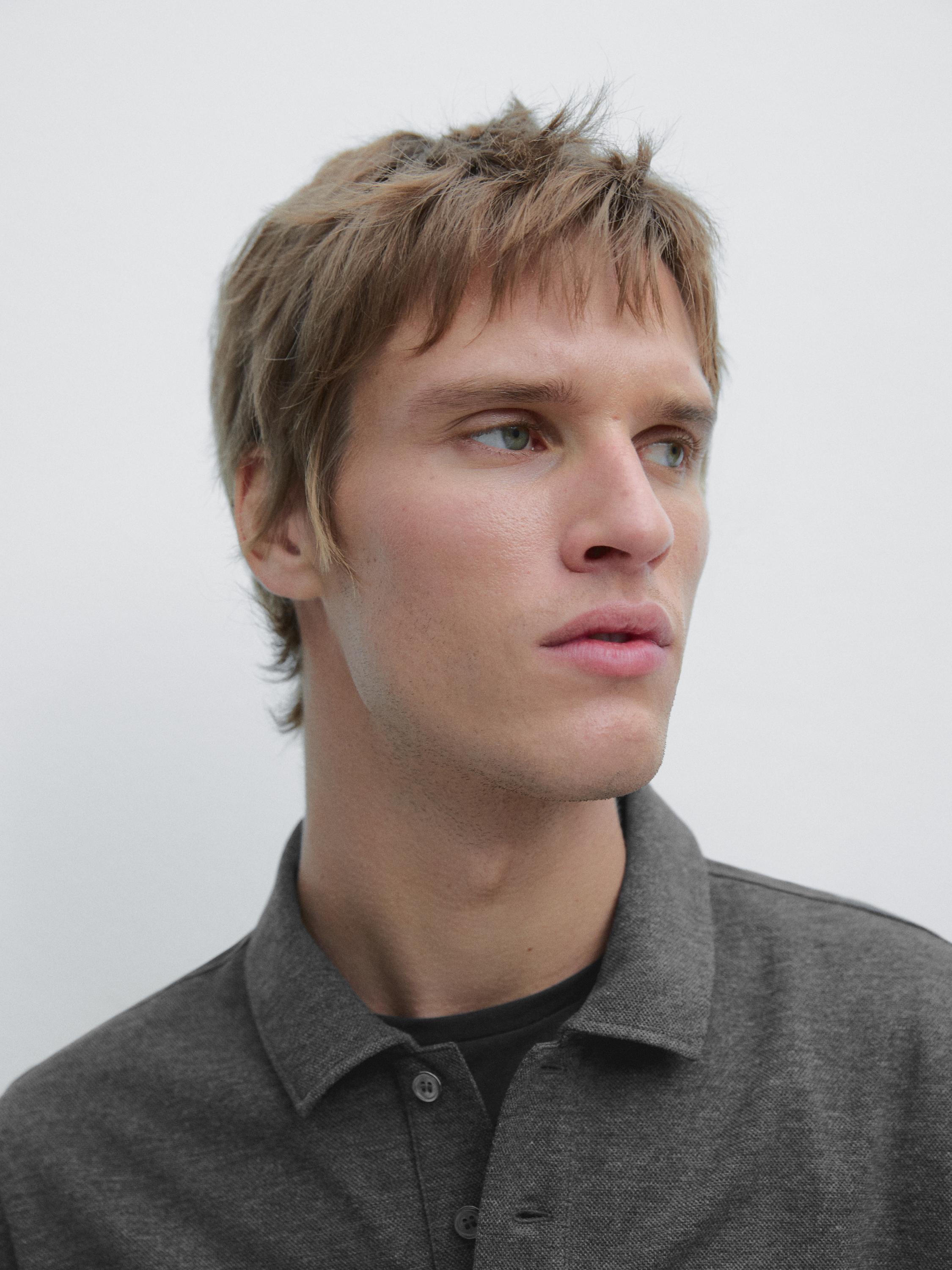 Short sleeve cotton polo shirt