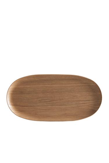 Zaras OVAL TRÄBRICKA - Ljust beige