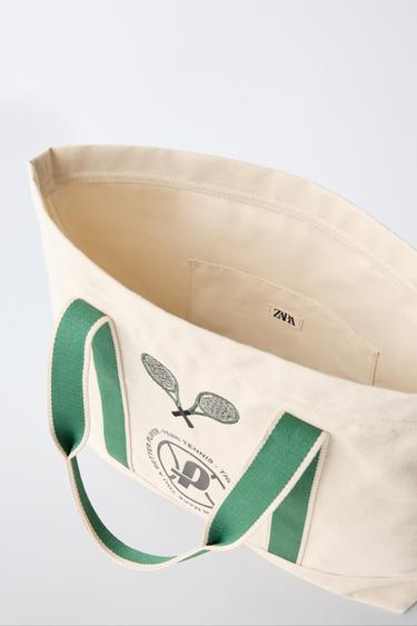 PENN © EMBROIDERED TOTE BAG - Ecru White by Zara - Image 4
