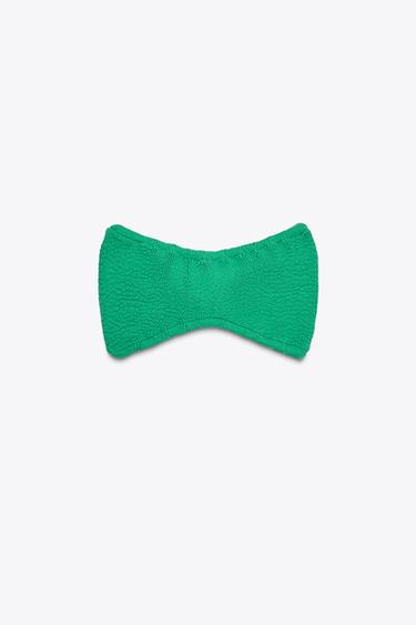 HAUT DE BIKINI TEXTURÉ - Vert de Zara - Image 3