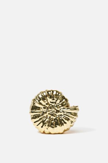 Zara METALLIC SHELL CLUTCH - Golden