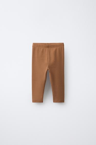 TWO-PACK OF PLAIN LEGGINGS - Caramel by Zara - Image 1