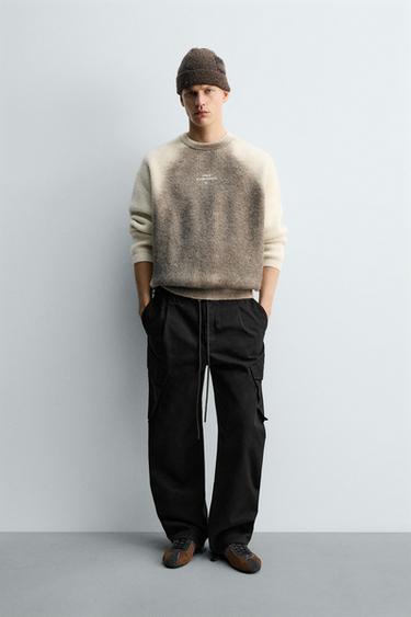 JUMPER LOGOS SPRAY X SR_A - Cream by Zara