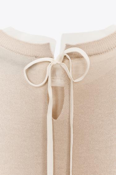 WOOL BLEND KNIT JUMPER - Sand by Zara - Image 7