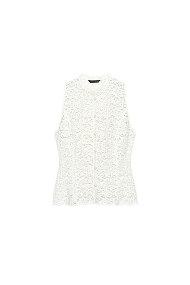 GUIPURE FIREMAN CLASP TOP