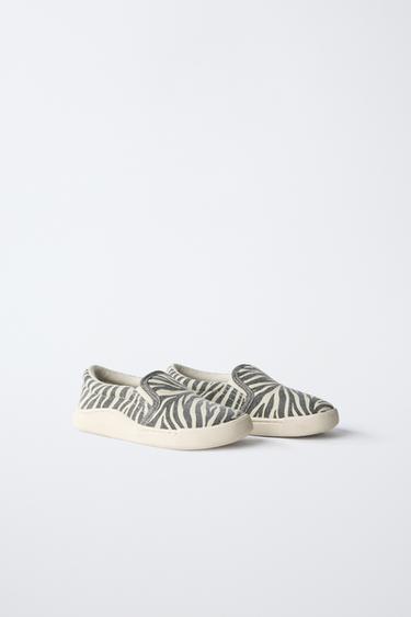 BASKETS IMPRIMÉ ZÈBRE - Blanc de Zara - Image 1