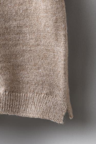HIGH NECK KNIT SWEATER - Sand by Zara - Image 3