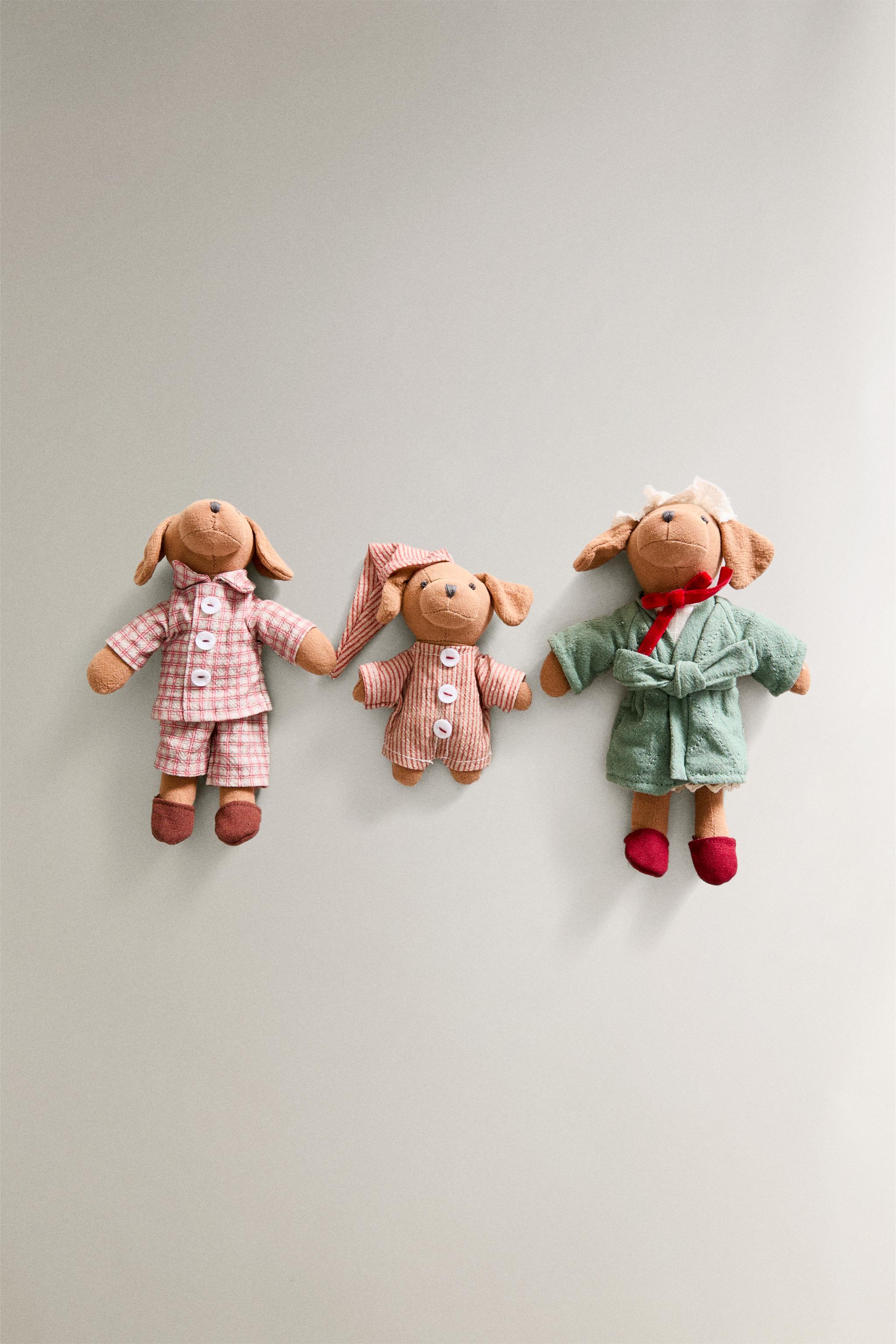 Детские мягкие игрушки Zara KIDS PUPPY FAMILY PLUSH TOYS SET (SET OF 3)