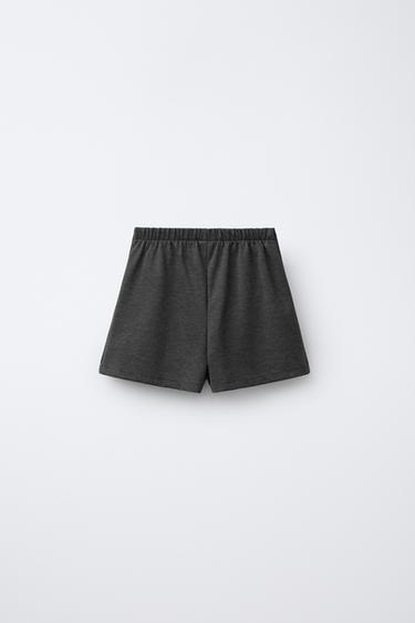 JUPE-SHORT À NŒUDS BRILLANTS - Gris chiné de Zara - Image 1