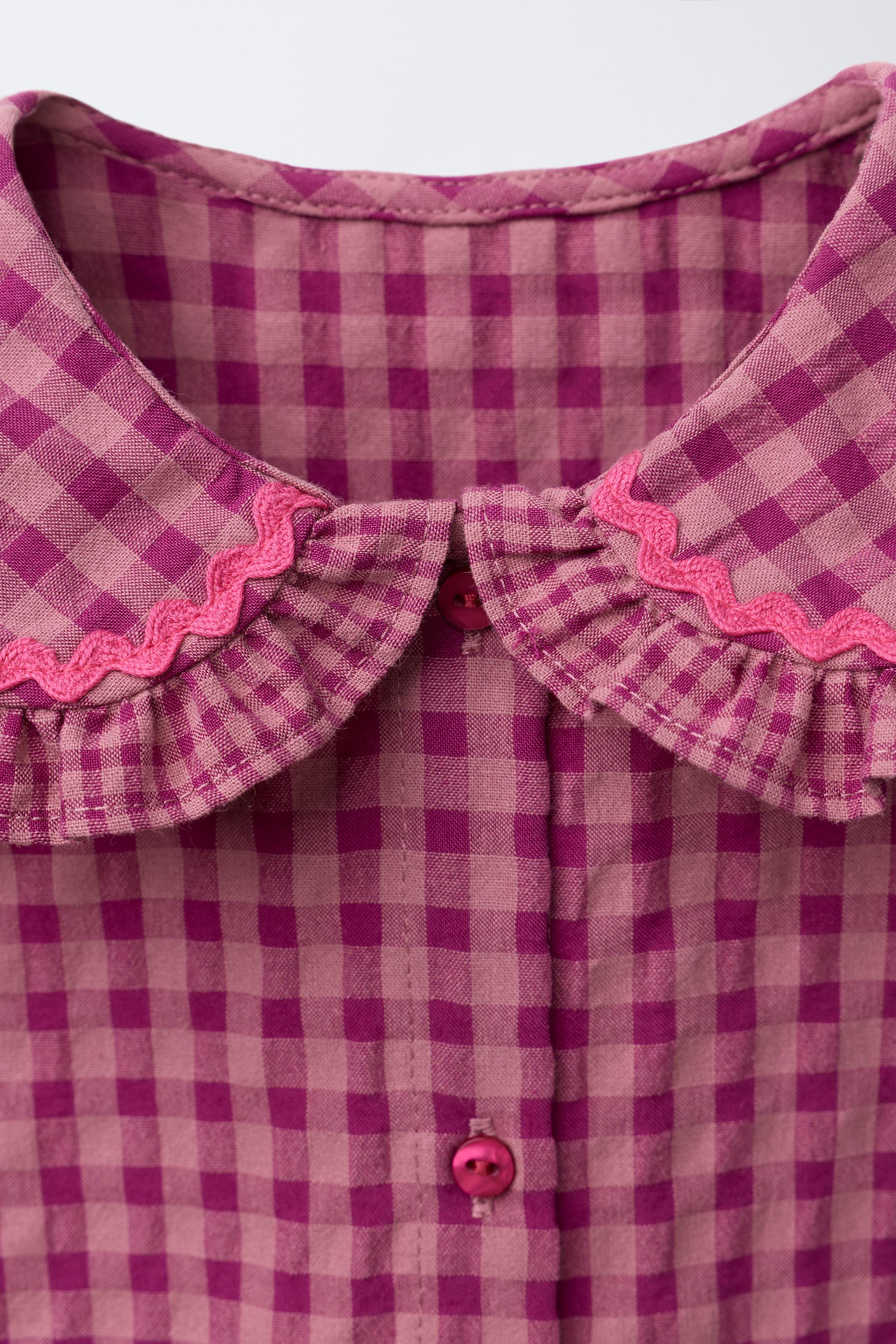 BLOUSE VOLANTS CARREAUX VICHY