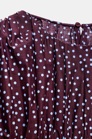 BLOUSE À POIS MANCHES BALLON - Multicolore de Zara - Image 8