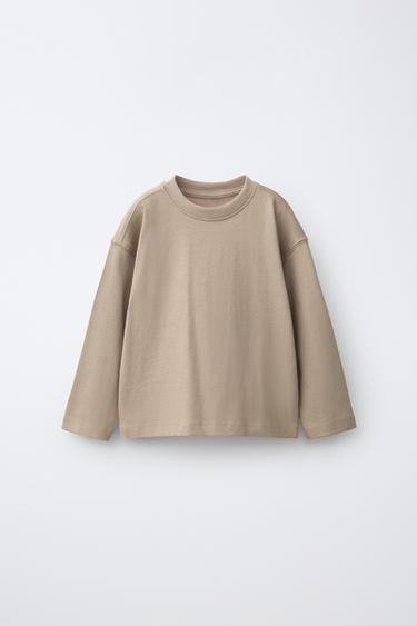 PLAIN T-SHIRT - Brown / Taupe by Zara