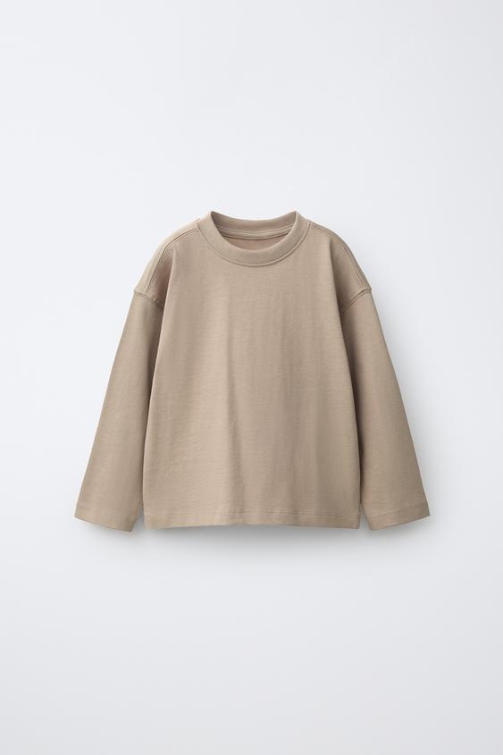 PLAYERA LISA - Marrón / Topo de Zara - Imagen 0