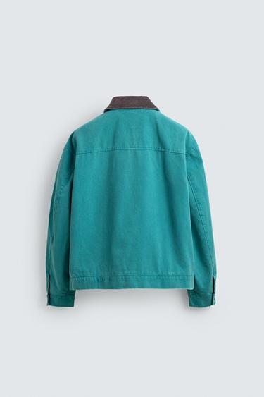 BOXY FIT FIREMAN CLASP JACKET - Blue / Green by Zara - Image 8