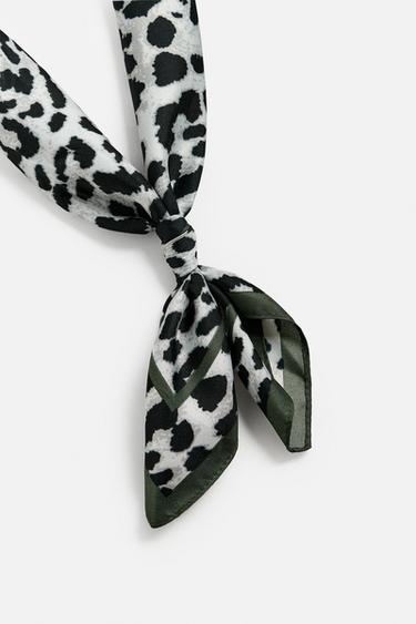 BANDANA IMPRIMÉ ANIMAL - Léopard / Gris de Zara - Image 4