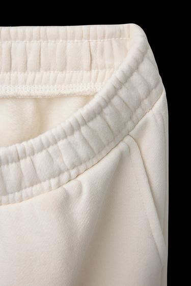 FLEECE JOGGING BOTTOMS - Ecru by Zara