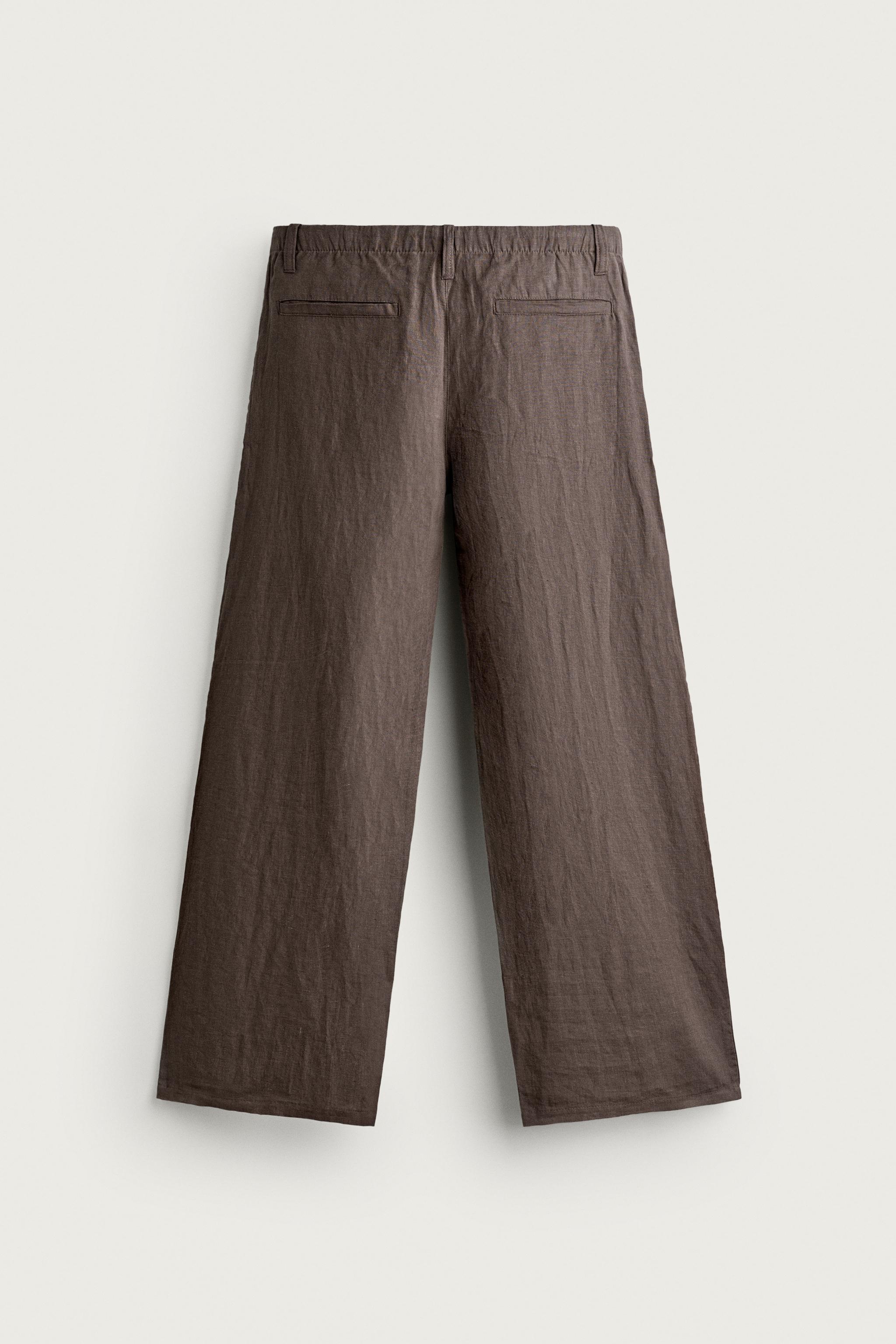 100% LINEN RELAXED FIT PANTS