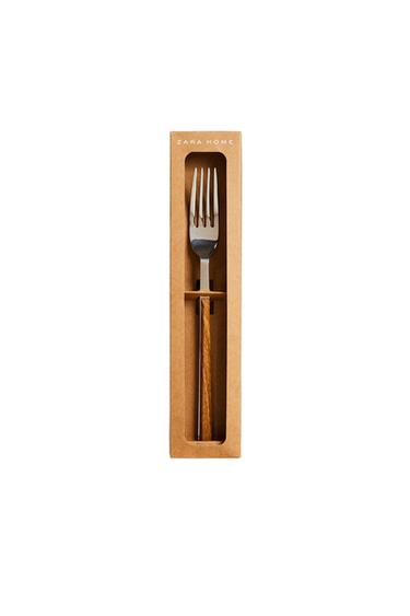PACK OF FORKS WITH WOOD-EFFECT HANDLES (PACK OF 4) - Brown by Zara