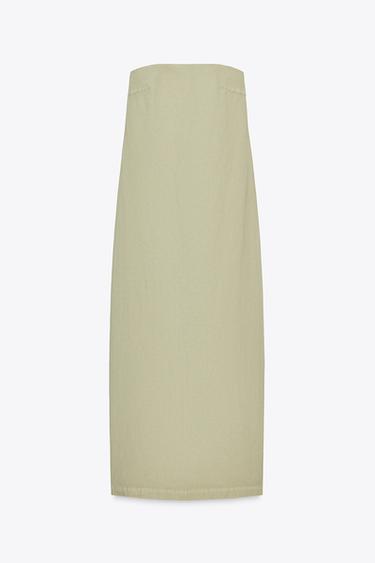 ROBE BUSTIER - Vert huile de Zara - Image 1