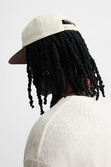 CONTRAST EMBROIDERY CAP - Ecru by Zara - Image 2