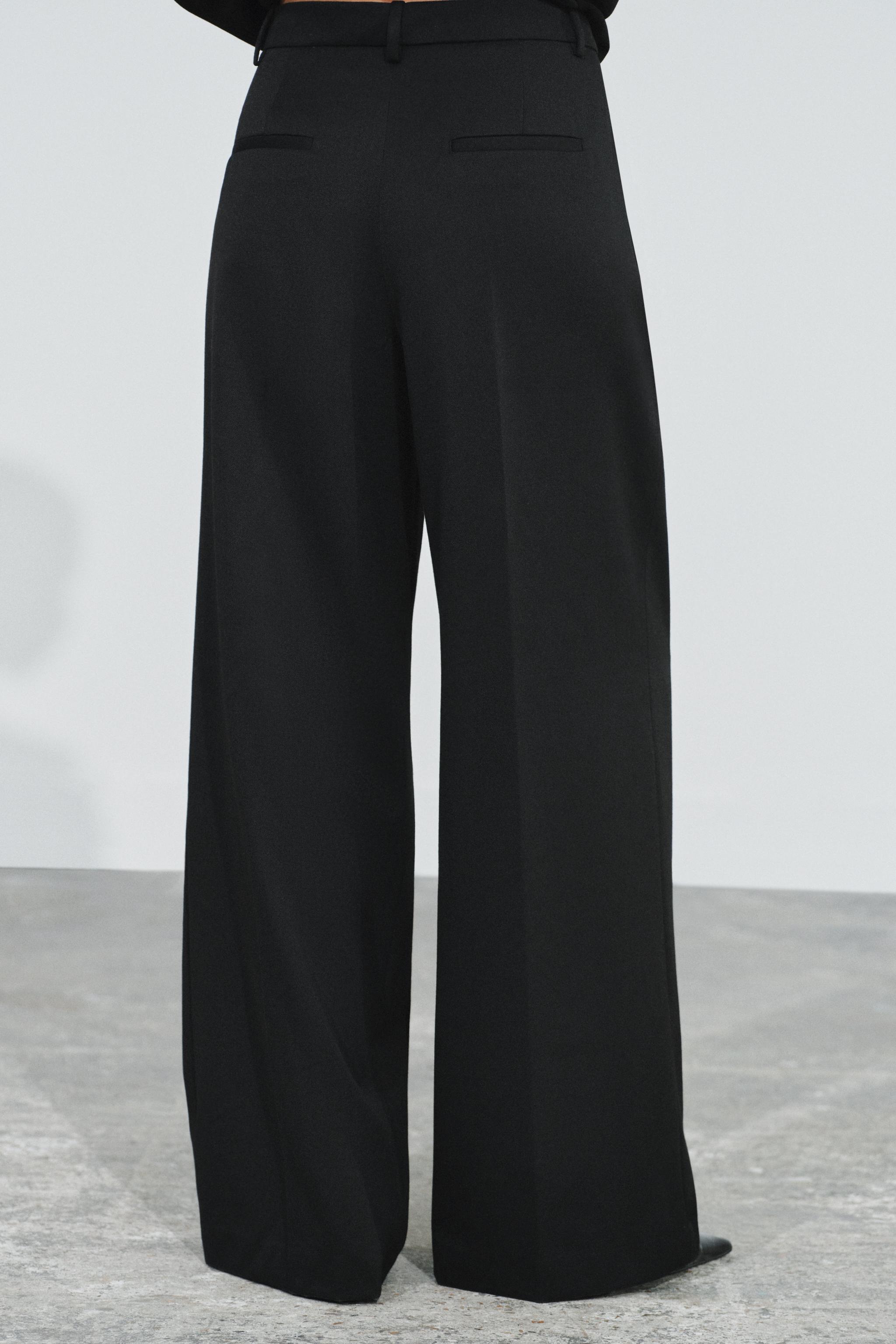ZW COLLECTION プリーツパンツ - ブラック | ZARA Japan / 日本