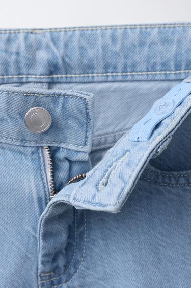 EMBROIDERED DENIM BERMUDA SHORTS - Light blue by Zara - Image 2