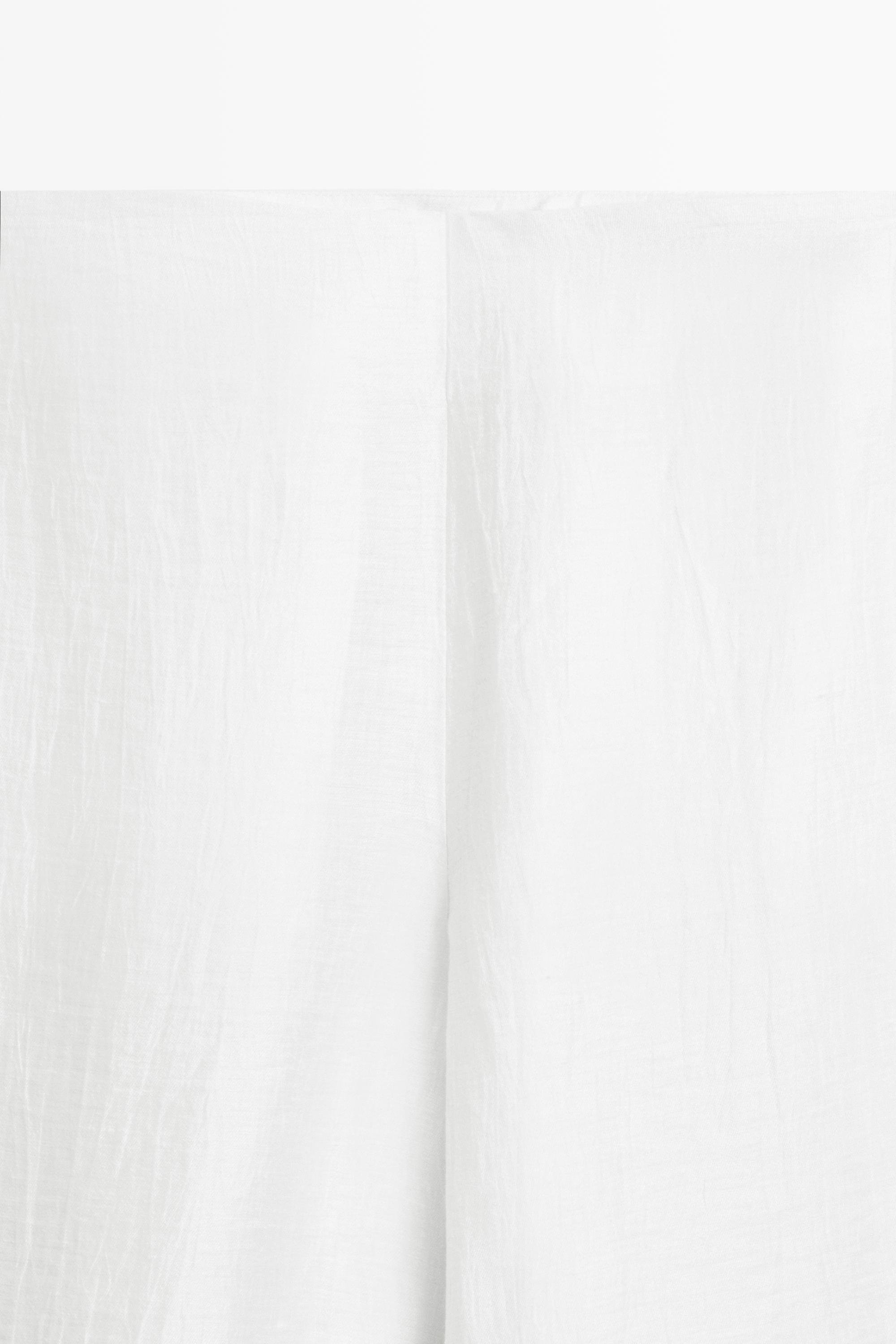 Linen blend palazzo trousers