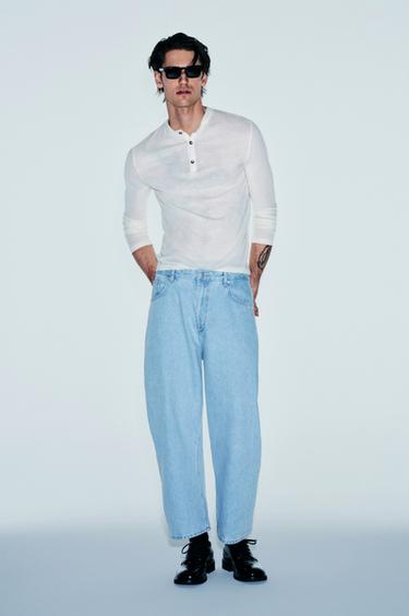 WIDE-LEG-JEANS - Hellblau von Zara