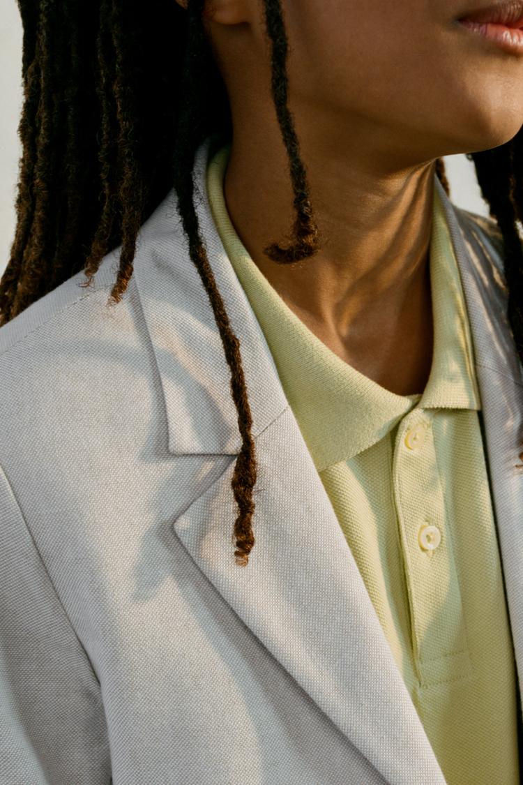 Blazer sastre de algodón y lino 3