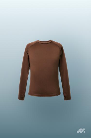 BLUZË TERMIKE ME FIBËR THERMOLITE ® BASE LAYER - Kafe nga Zara