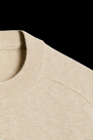 JERSEY 100% LANA OVERSIZE - Beige de Zara