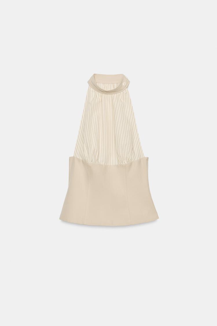 Top halter con botones combinados 7