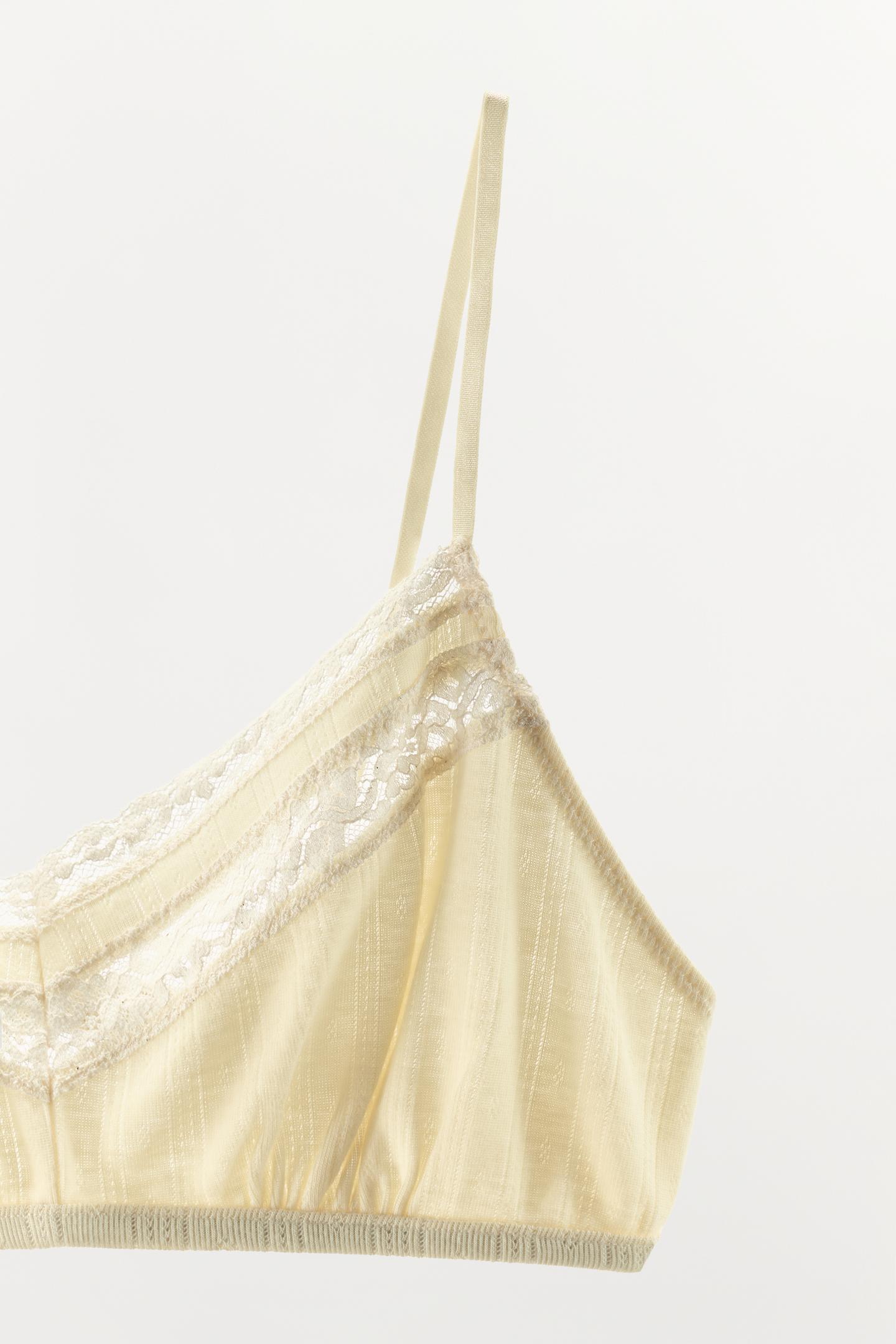 Бралетт, кружево, ажурная вязка — Zara, цвет: Экрю — фото 7