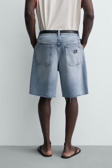 BERMUDA CHINO DENIM RELAXED FIT - Bleu de Zara - Image 2