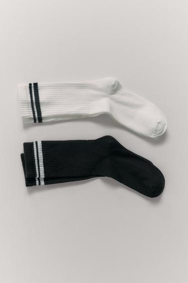 حزمة جوربين رياضيين - أبيض الخاص بـ Zara