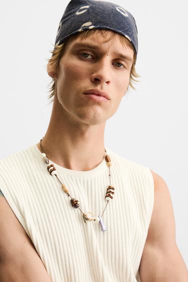 RIB KNITTED TANK - Oyster-white by Zara